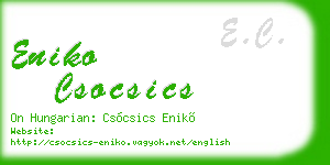 eniko csocsics business card
