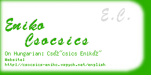 eniko csocsics business card